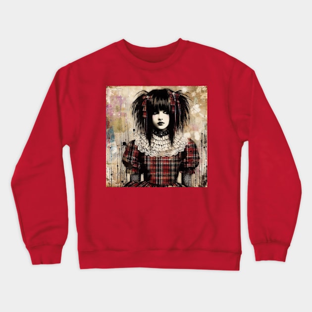 Tartan girl Crewneck Sweatshirt by Donkeh23